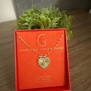 a new day Gold Initial Pendant Necklace